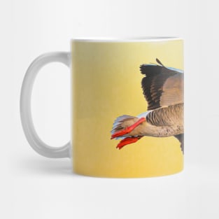 Greylag goose sunset Mug